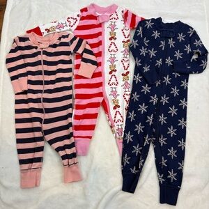 Hanna Andersson Striped and Snowflake Kids One Pieces Dr Seuss 3-6 6-9 12-18